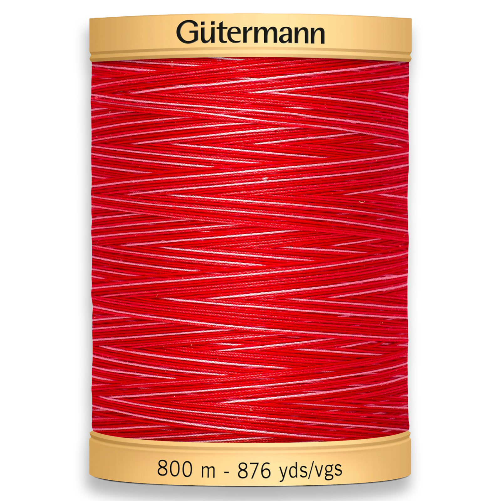 Gutermann 100% Natural Cotton Variegated Thread 800m/875yds - Ruby Red