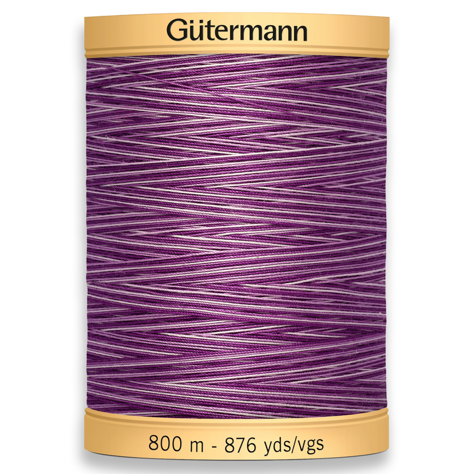 Gutermann 100% Natural Cotton Variegated Thread 800m/875yds - Purple passion