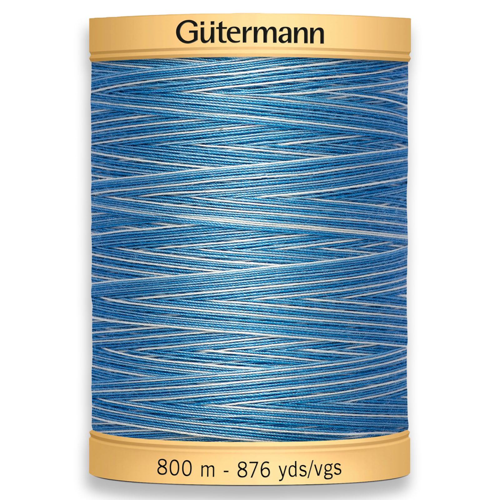 Gutermann 100% Natural Cotton Variegated Thread 800m/875yds - Blue Awakening