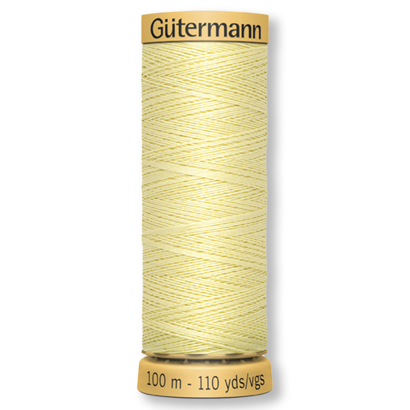 Gutermann 100% Natural Cotton Thread 100m/109yds - Solid Light Yellow