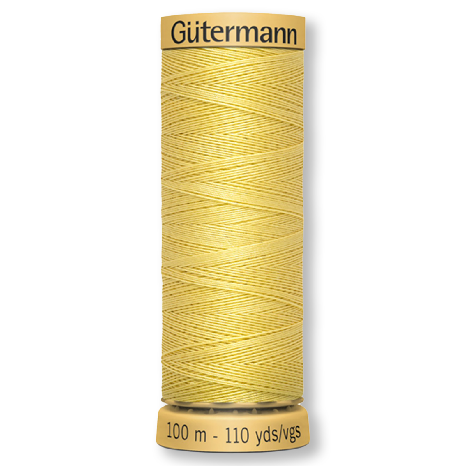 Gutermann 100% Natural Cotton Thread 100m/109yds - Solid Yellow