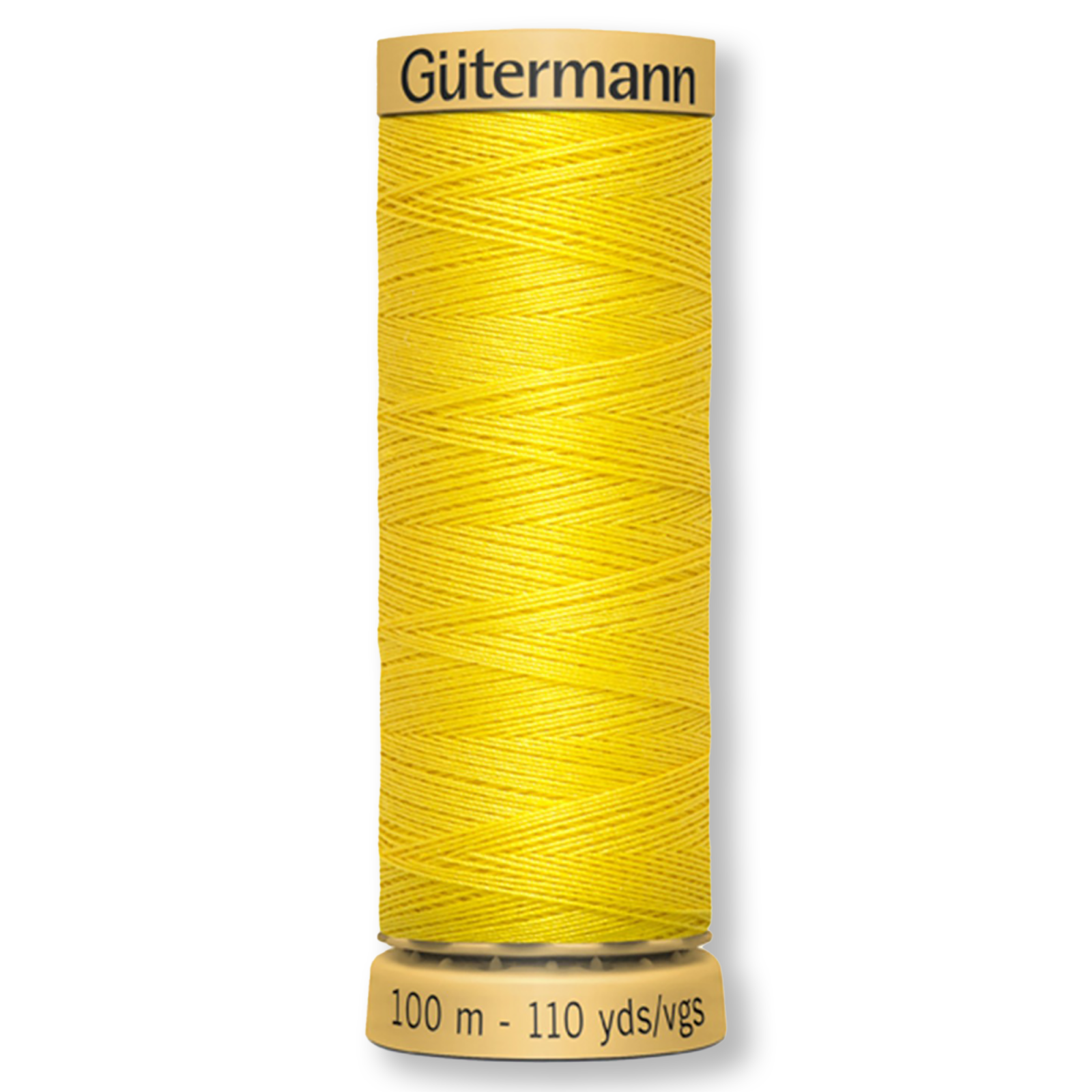 Gutermann 100% Natural Cotton Thread 100m/109yds - Solid Bright Yellow