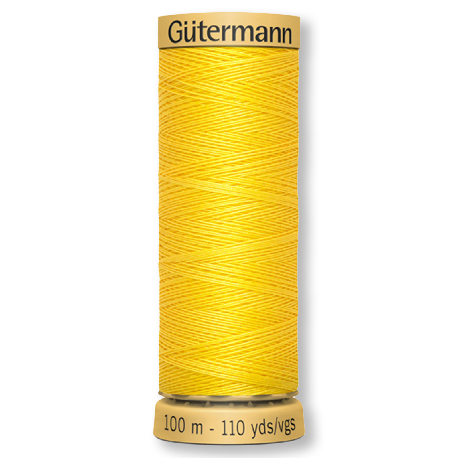 Gutermann 100% Natural Cotton Thread 100m/109yds - Solid Canary Yellow
