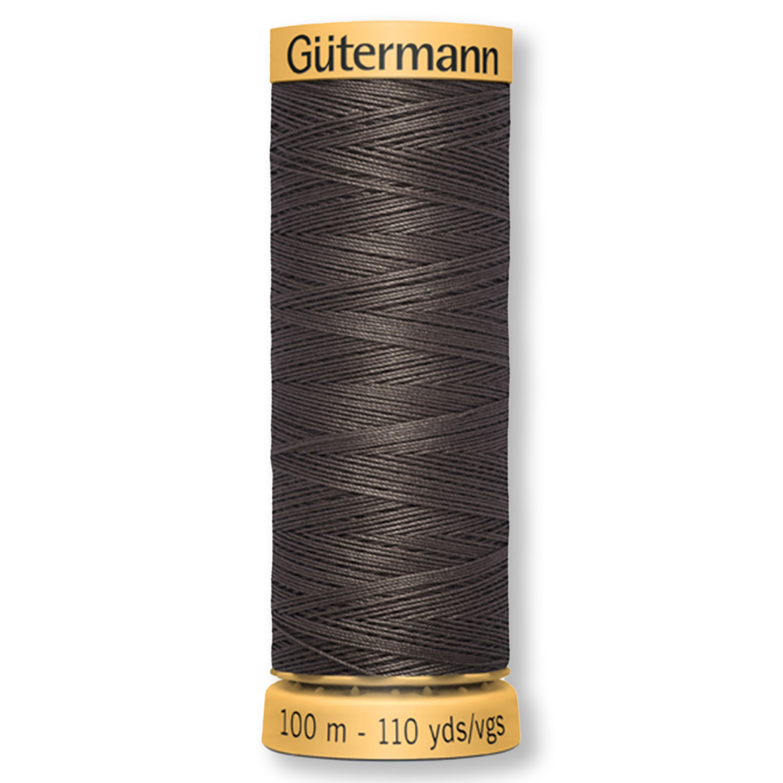 Gutermann 100% Natural Cotton Thread 100m/109yds - Solid Dark Brown