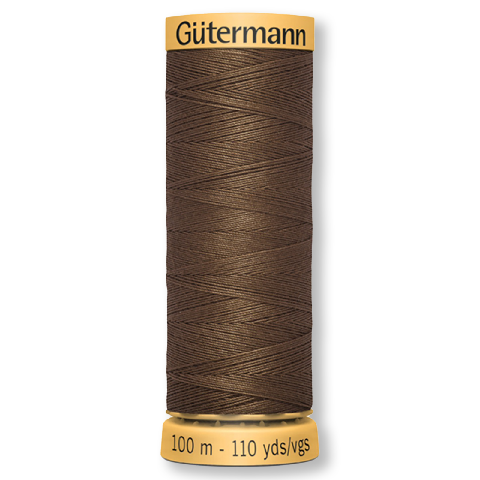 Gutermann 100% Natural Cotton Thread 100m/109yds - Solid Brown