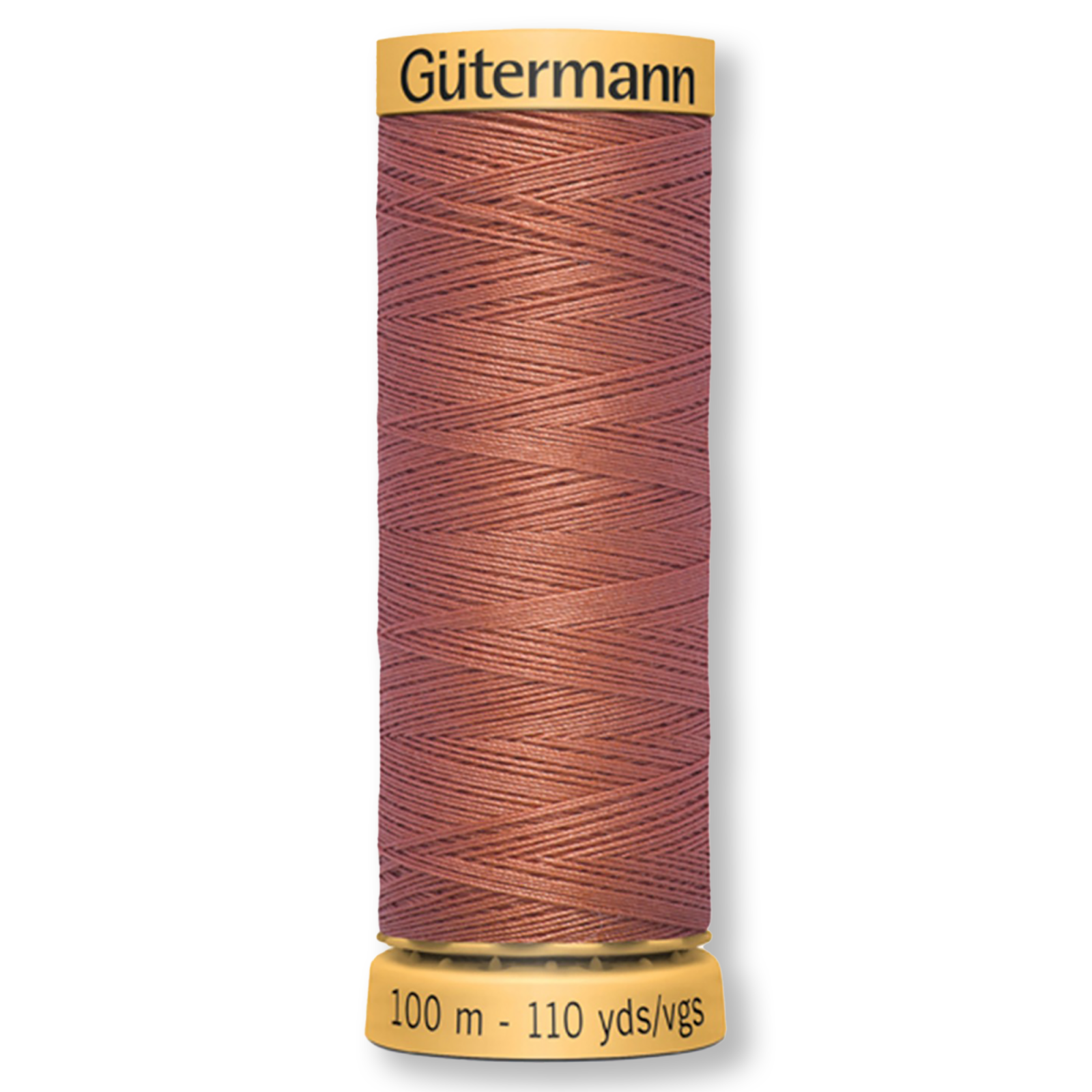 Gutermann 100% Natural Cotton Thread 100m/109yds - Solid Coral Copper