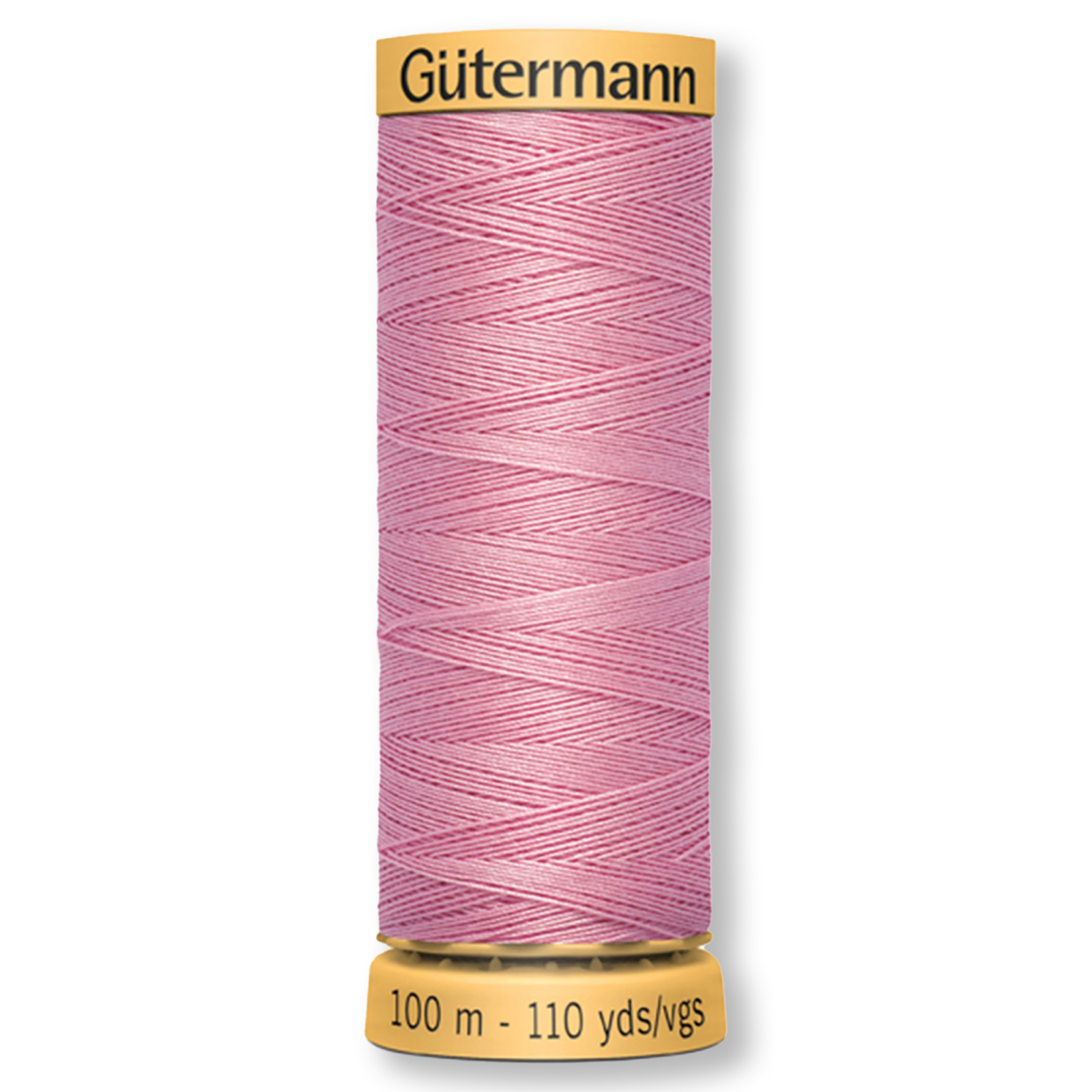 Gutermann 100% Natural Cotton Thread 100m/109yds - Solid Dawn Pink