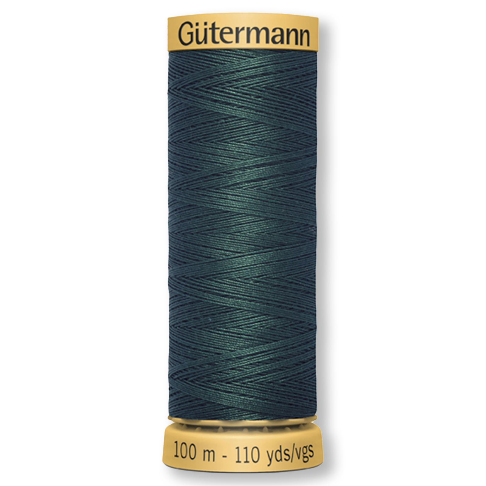 Gutermann 100% Natural Cotton Thread 100m/109yds - Solid Black Forest