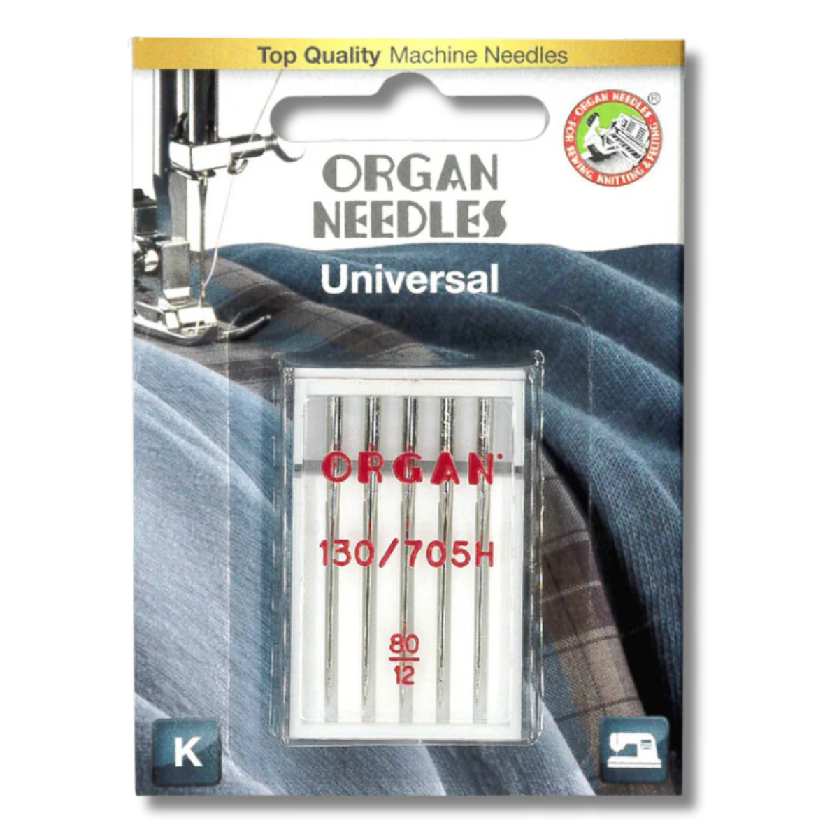 Organ Universal Needles - Size 80/12 - 5 Pack