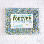 machine embroidery: in-the-hoop framed quilt labels