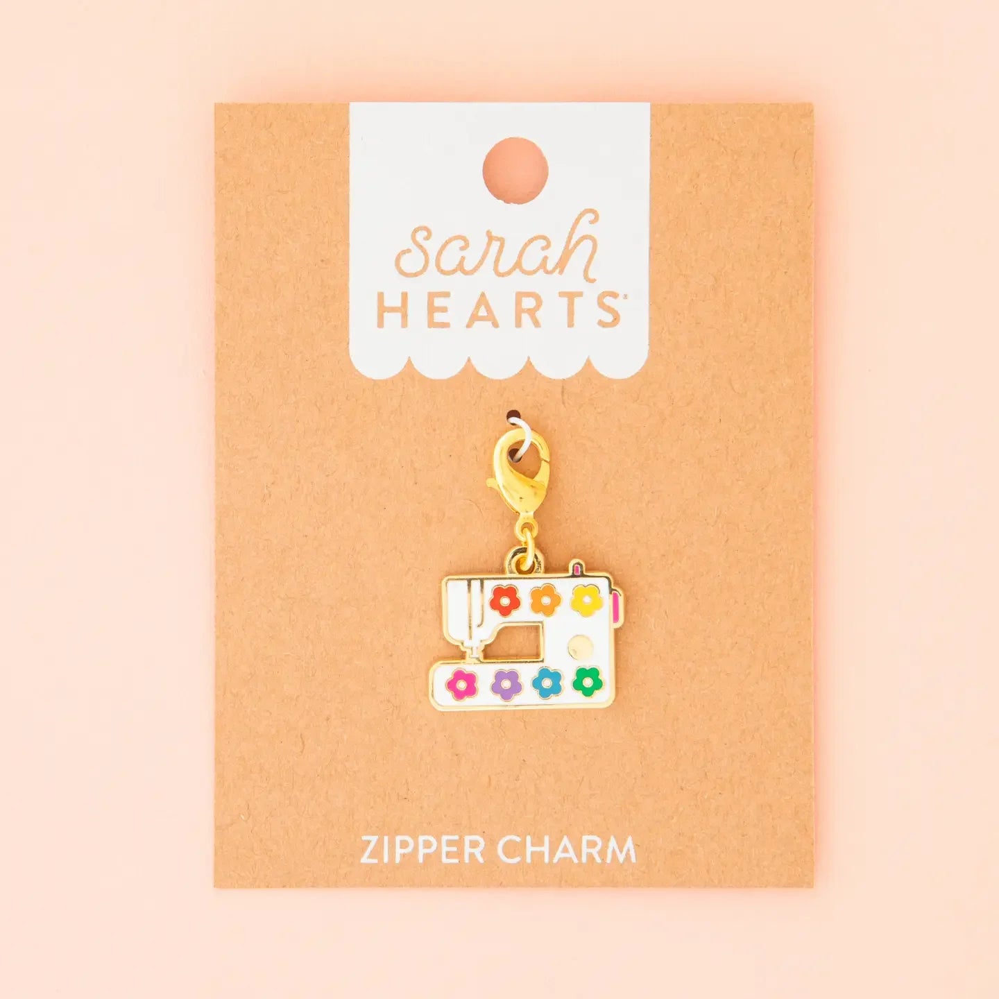 Sarah Hearts - Zipper Charm - Sewing Machine