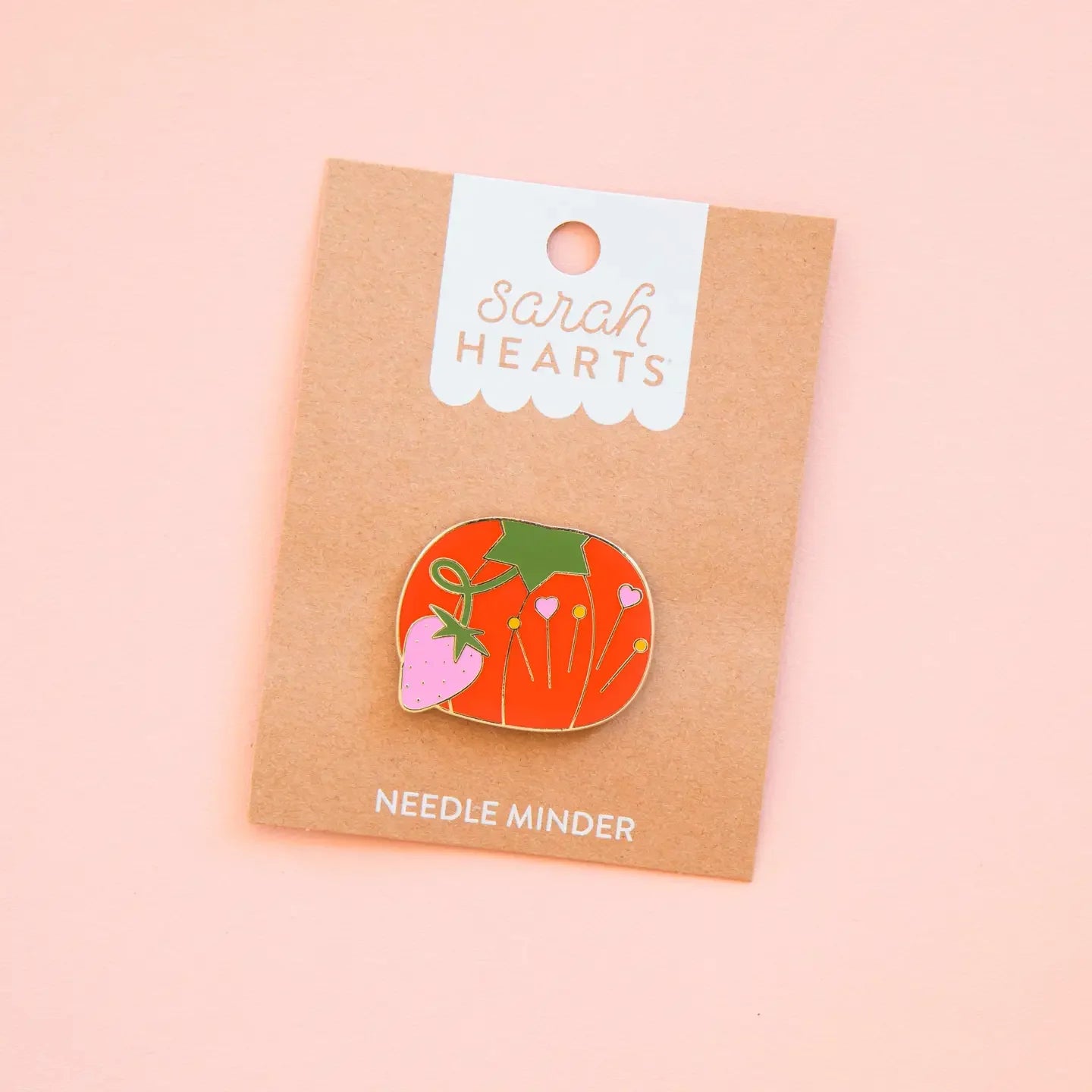 Sarah Hearts - Needle Minder- Tomato Pin Cushion