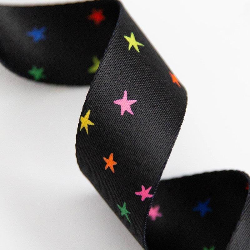Starry Webbing - 1-1/2" wide - Vivid Black