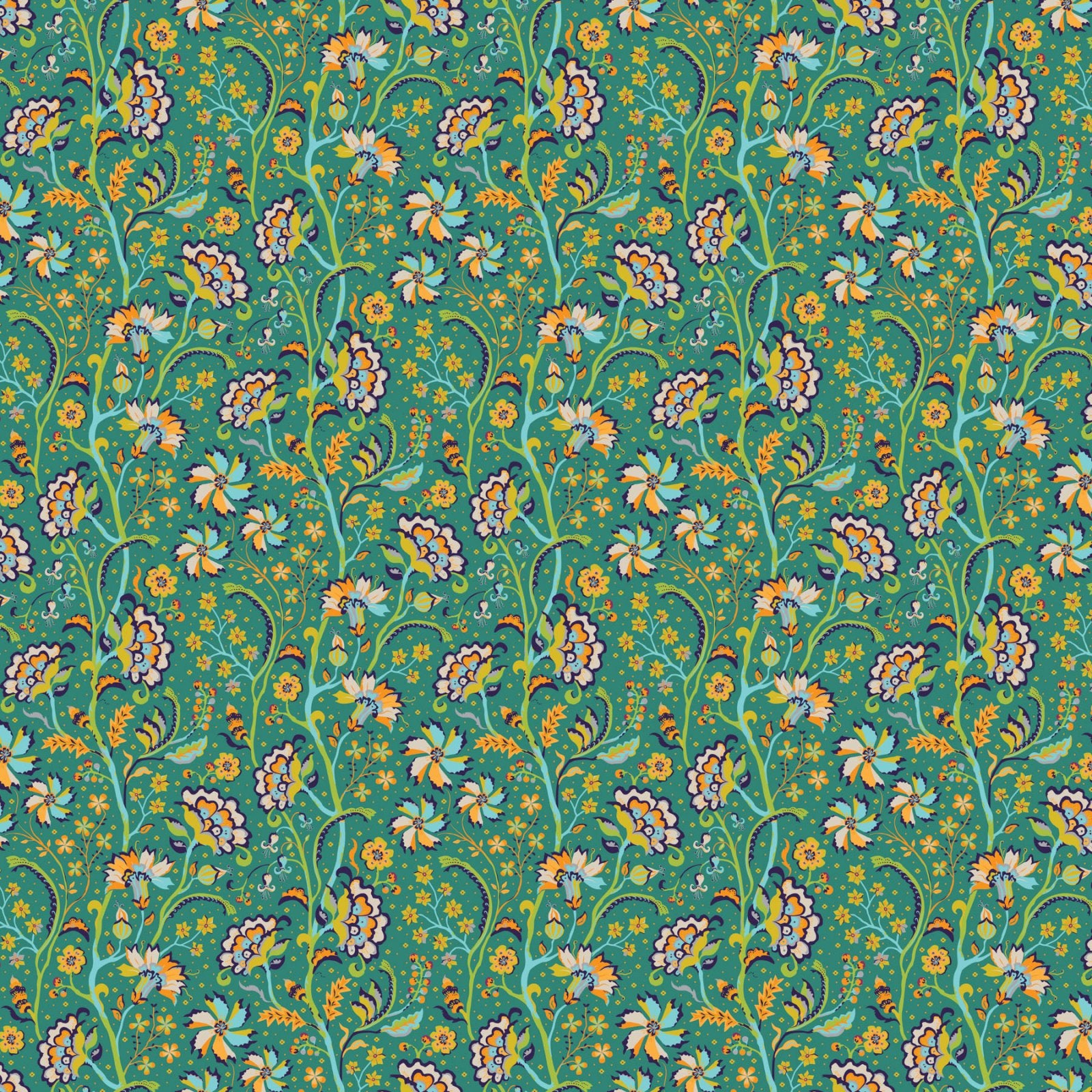 One Yard Cuts - Trade Winds - Chintz - Seaglass 