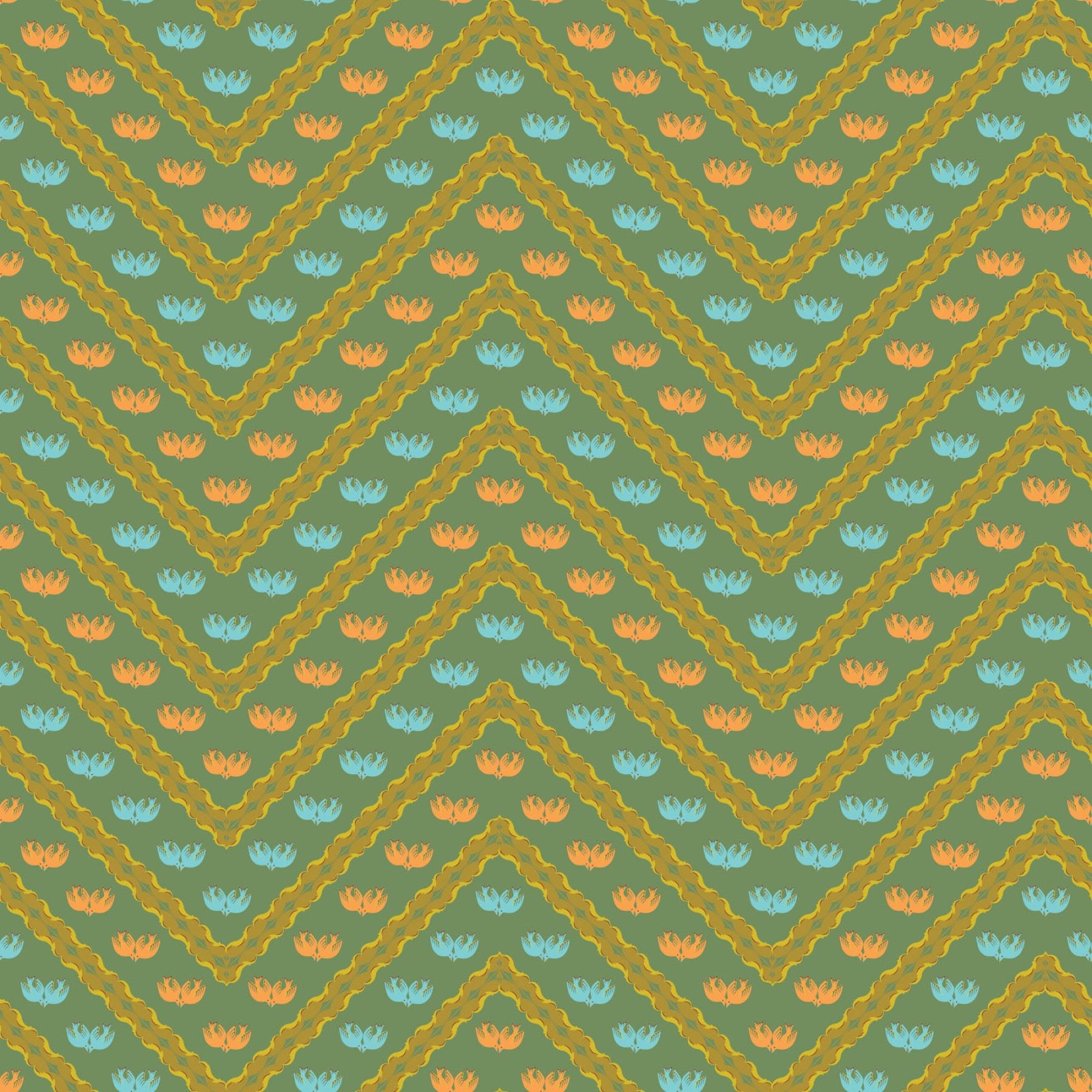 One Yard Cuts - Trade Winds - Love Dove - Moss