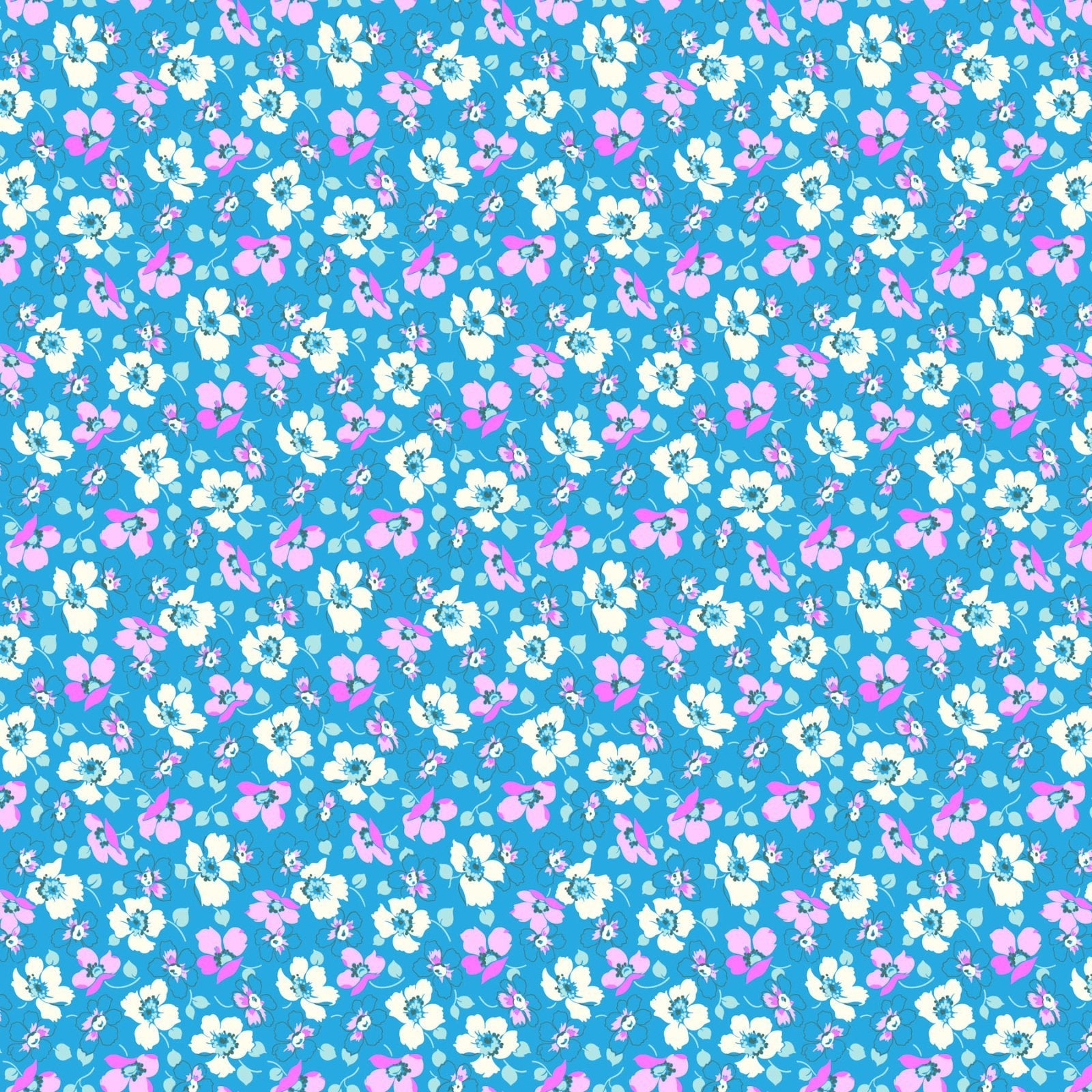 Full Bloom Rayon - Grace - Blue