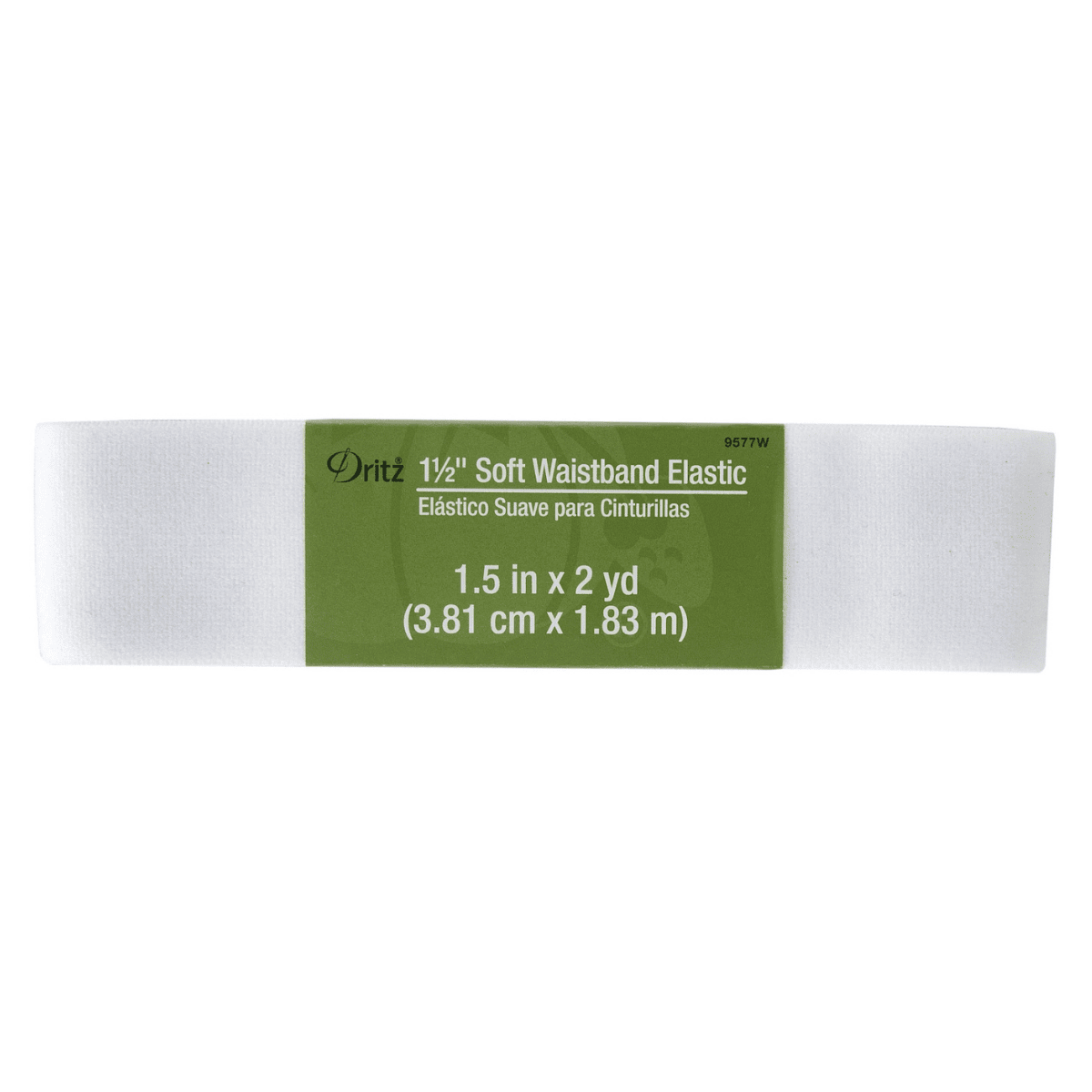 1-1/2" x 2yds Soft Waistband  Elastic White