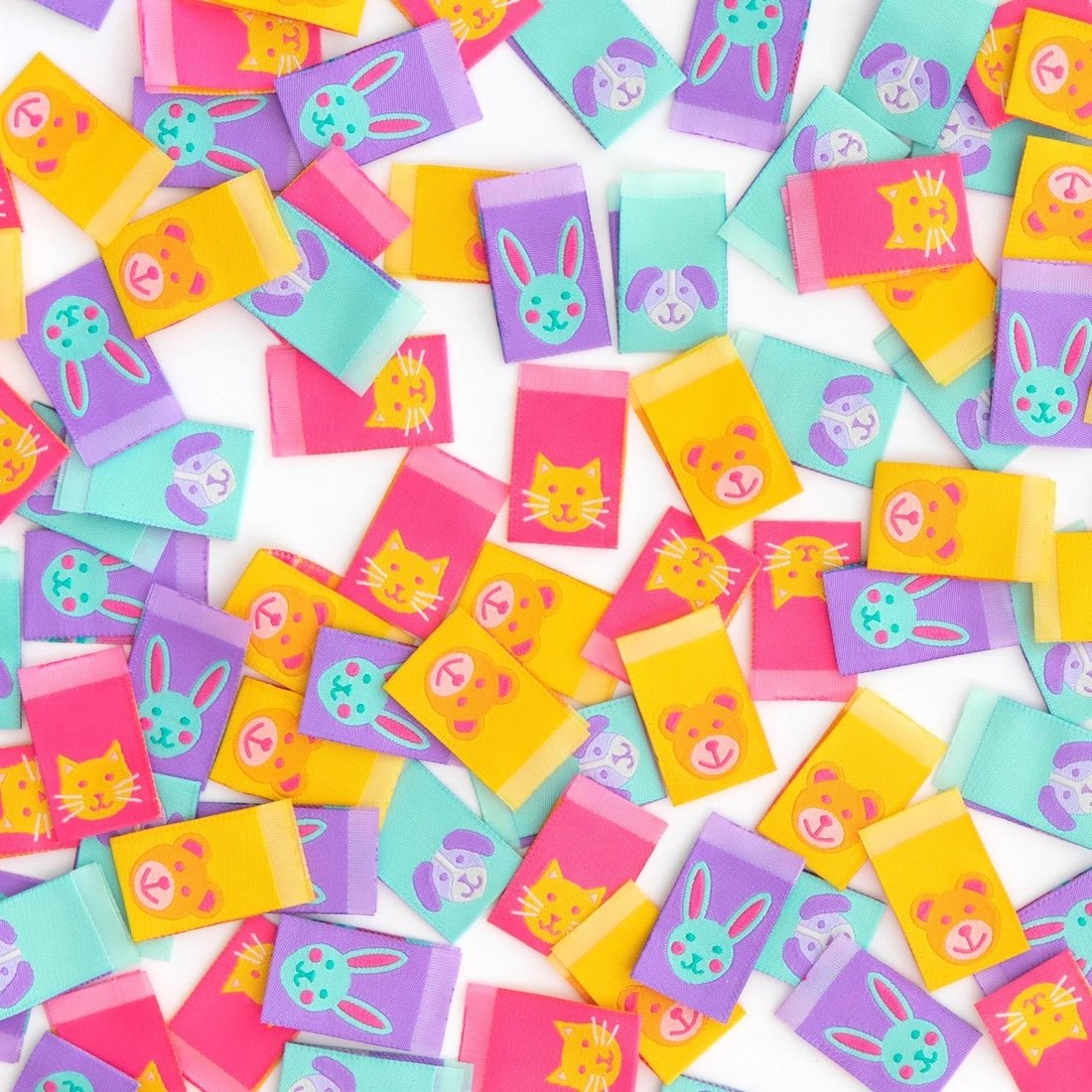 Sarah Hearts - Woven Labels - Animal Friends 