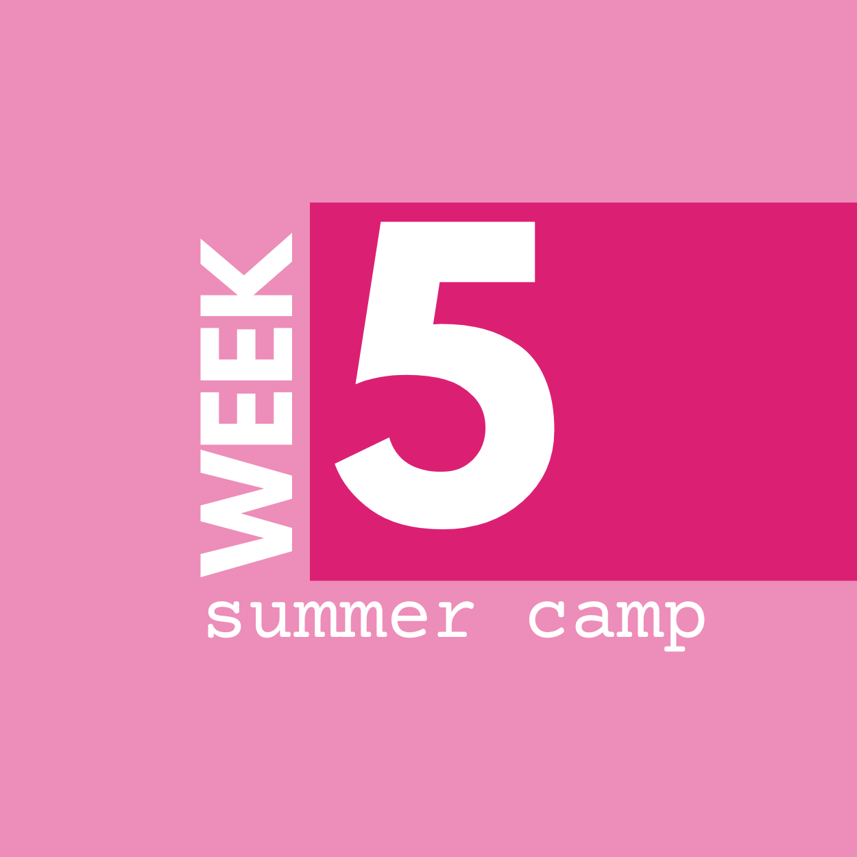 Summer Camp Week 5: July 20-24 | AM + PM Options