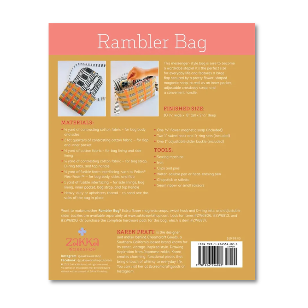 Rambler Bag Kit - Just Add Fabric