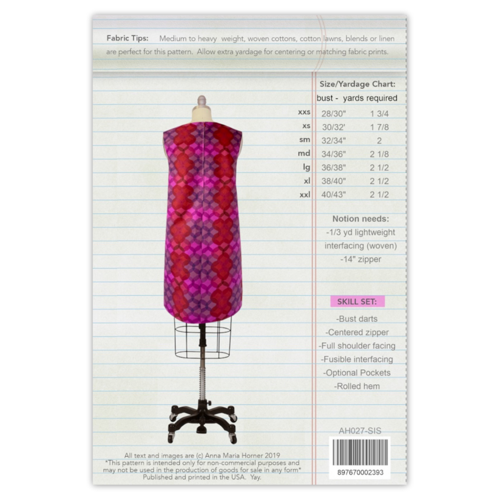 Anna Maria - Shake It Shift Dress Pattern