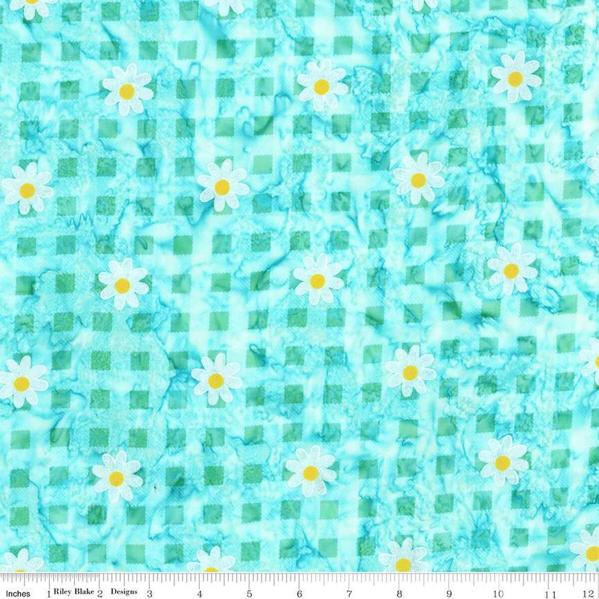 Batiks - Daisy Dots - Aegean