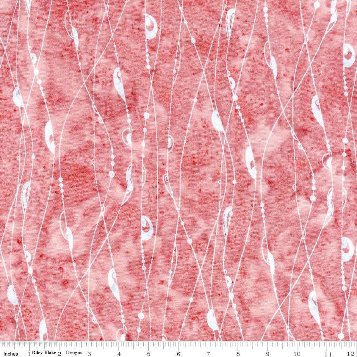 Expressions Batiks - String Theory Rayon - Soft Coral