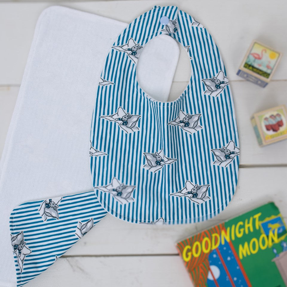 baby bib + burp cloth