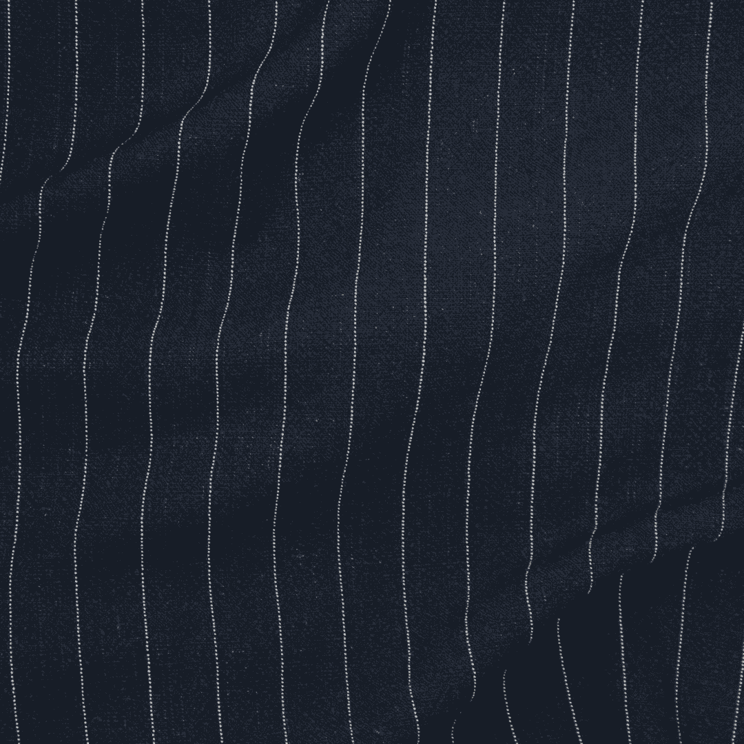 Silky Noil Stripe - Navy