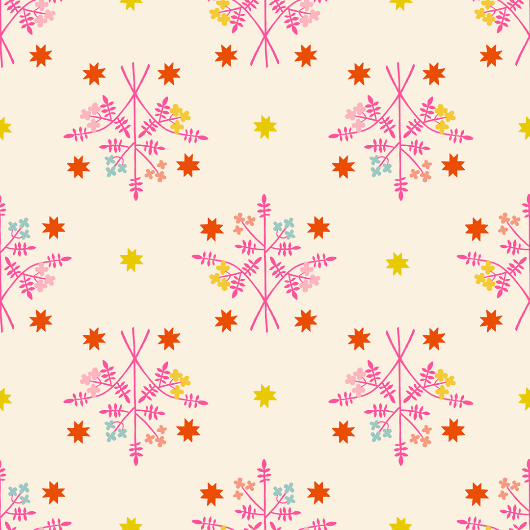 1-800-Calico - Bouquet Floral - Neon Pink