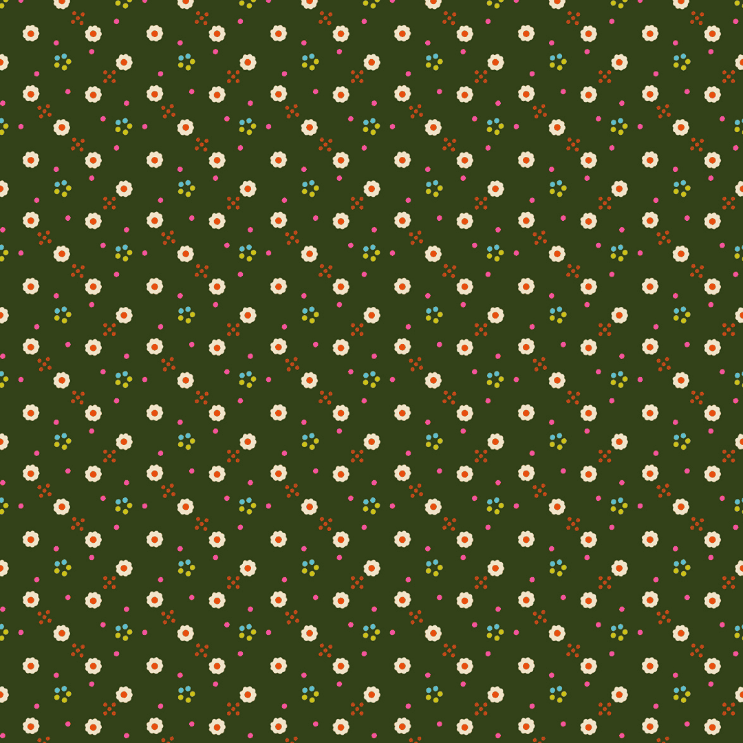 1-800-Calico - Bandana Ditsy - Mossy