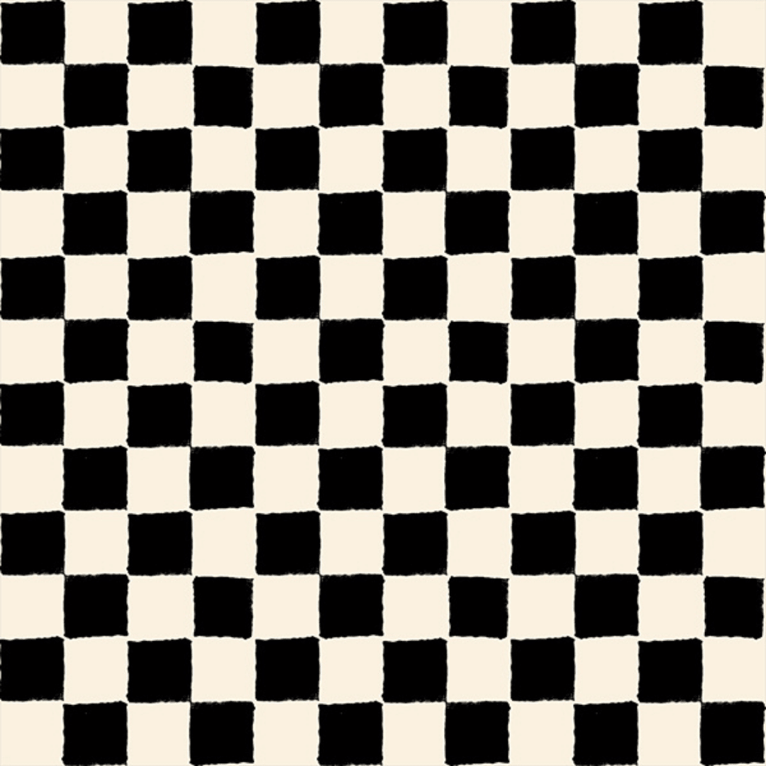 1-800-Calico - Block Print Checks - Black