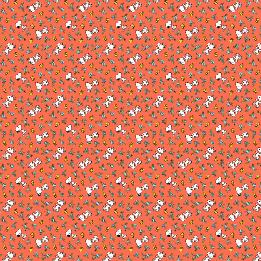 Peanuts - Floral - Red