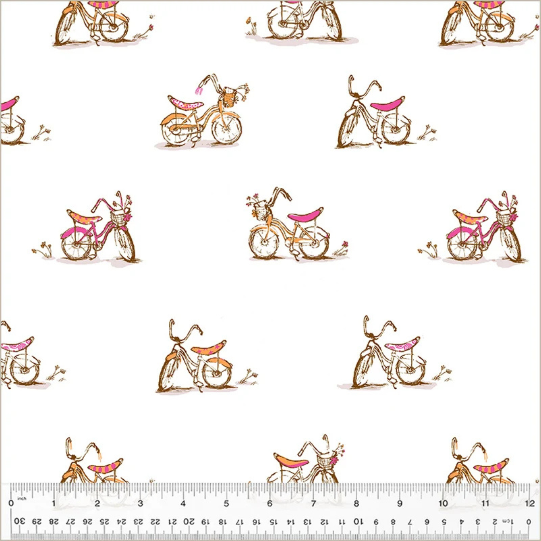 Heather Ross Favorites - Dream Bike - White