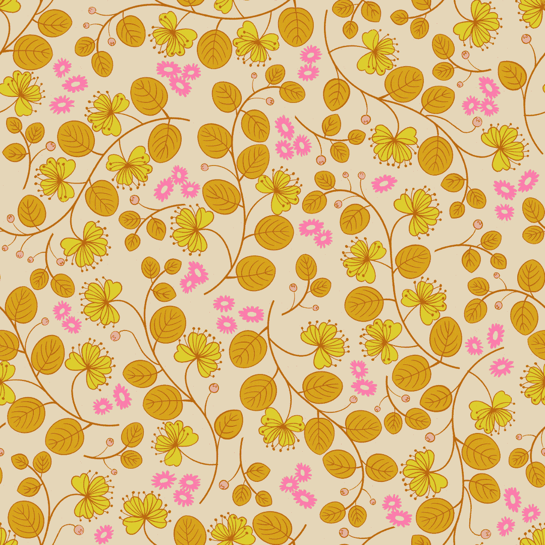 Lofi Linens - Caper Floral - Parchment