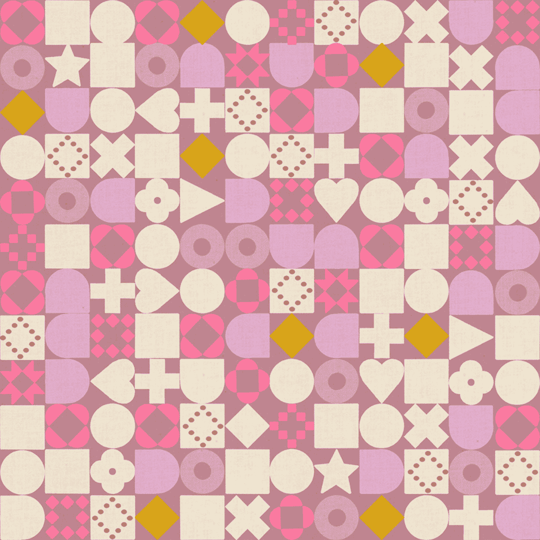 Lofi Linens - Blocked Geometric - Lilac