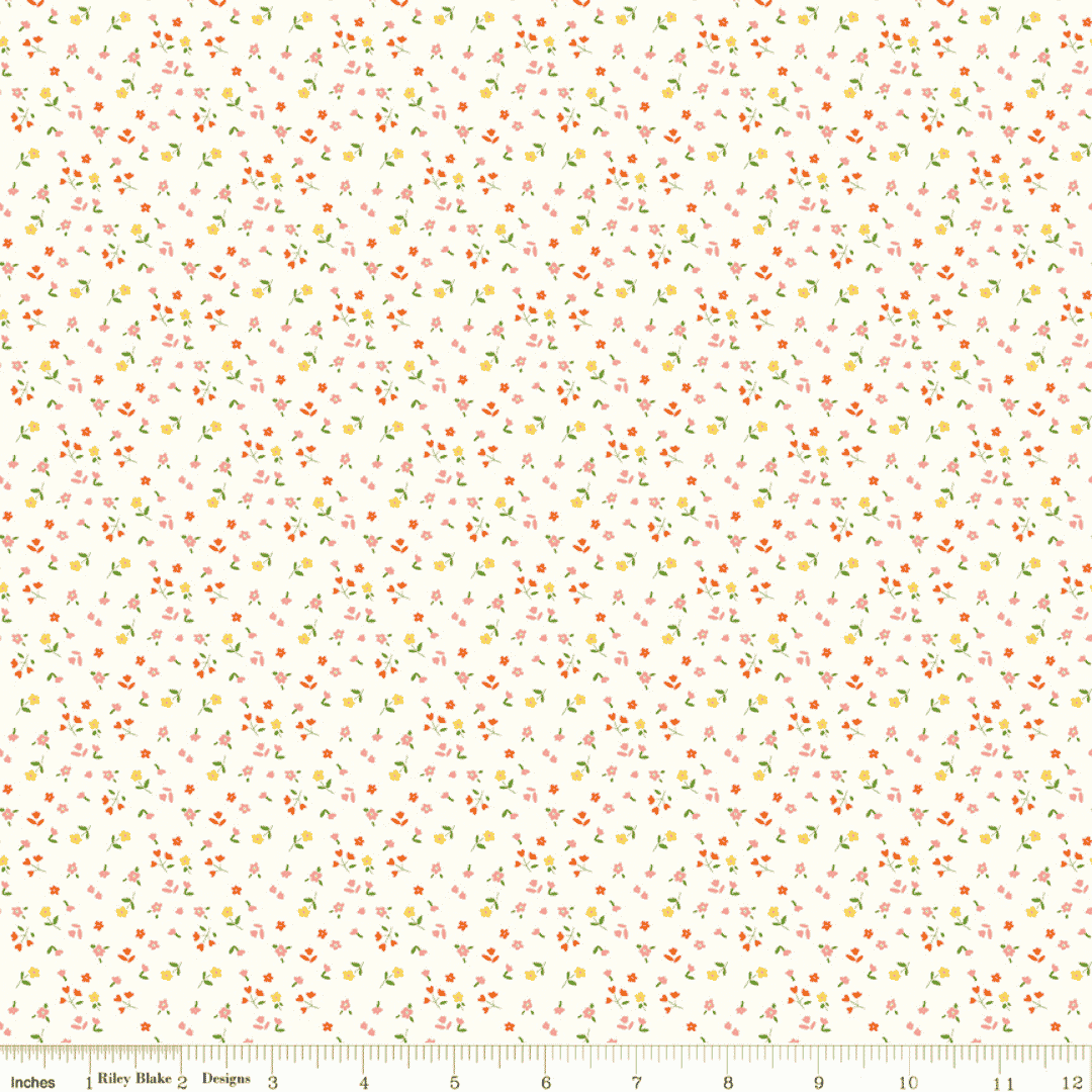 Cotton Nook - Flowers - Vintage White