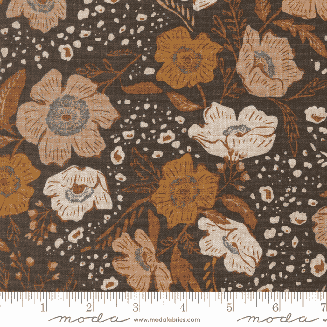 Wellspring Mochi Linen - Flora - Charcoal
