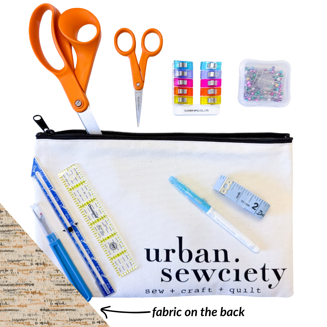 Urban Sewciety 9" Zipper Pouch + Tools