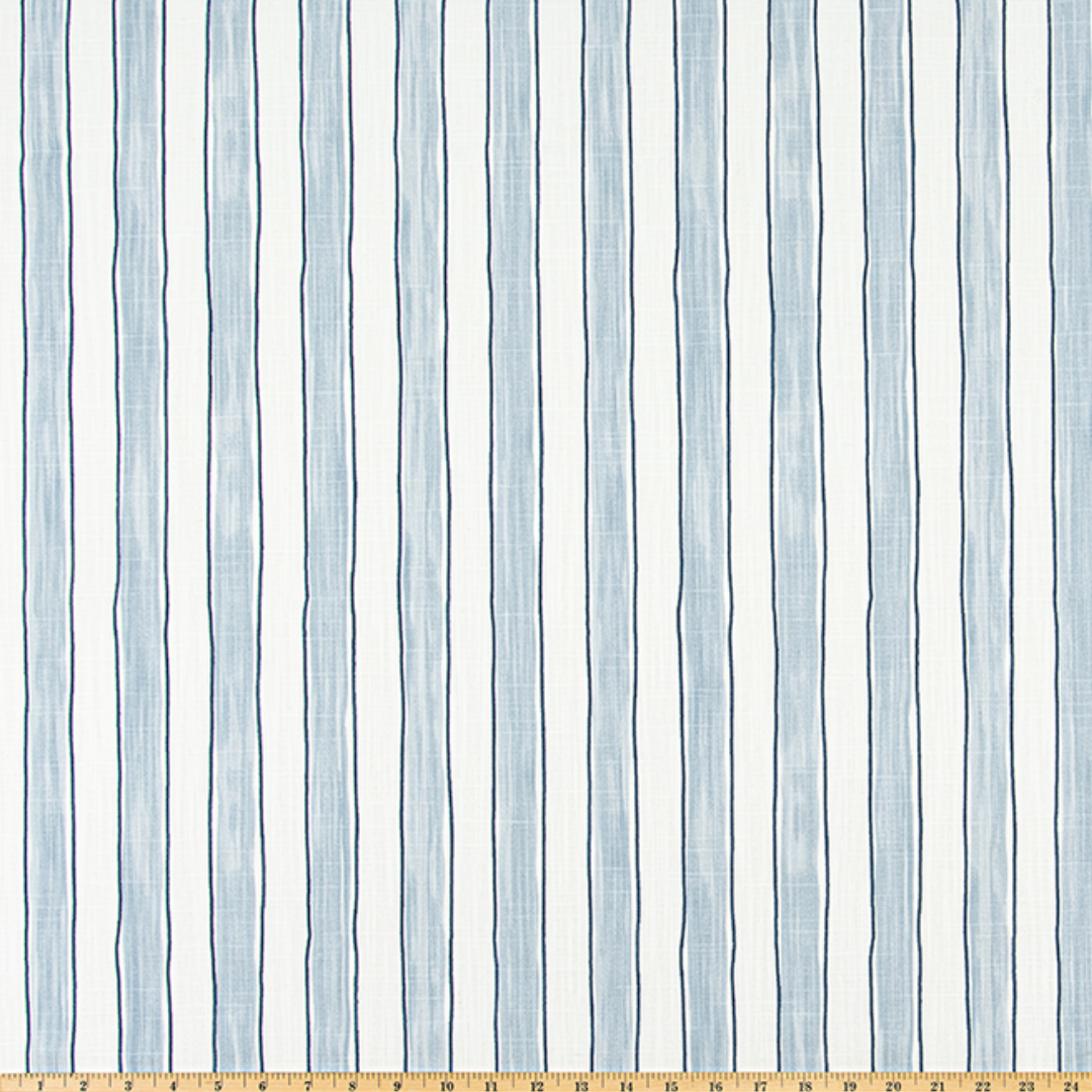 Upholstery Slub Canvas - Brush Stripes - Mist