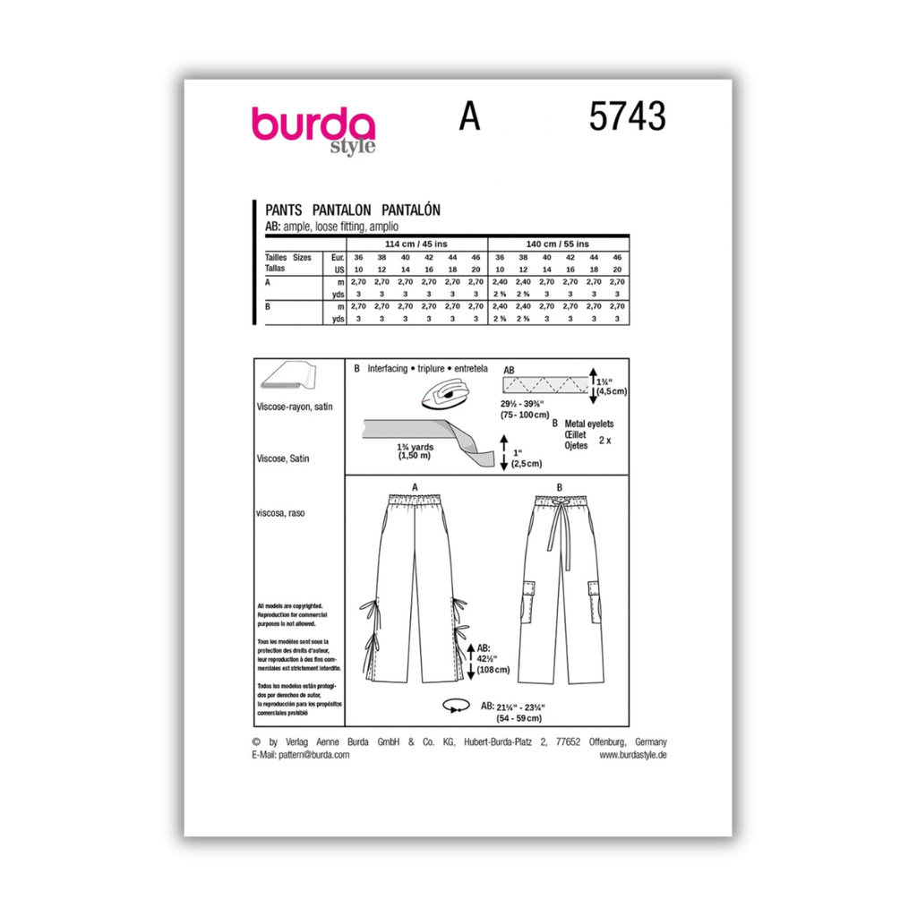 Burda Style - Women's Pants #5743