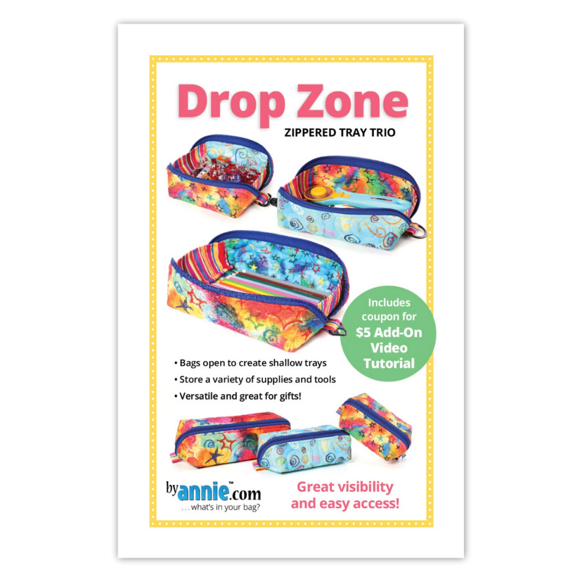 By Annie - Drop Zone Zippered Tray Trio