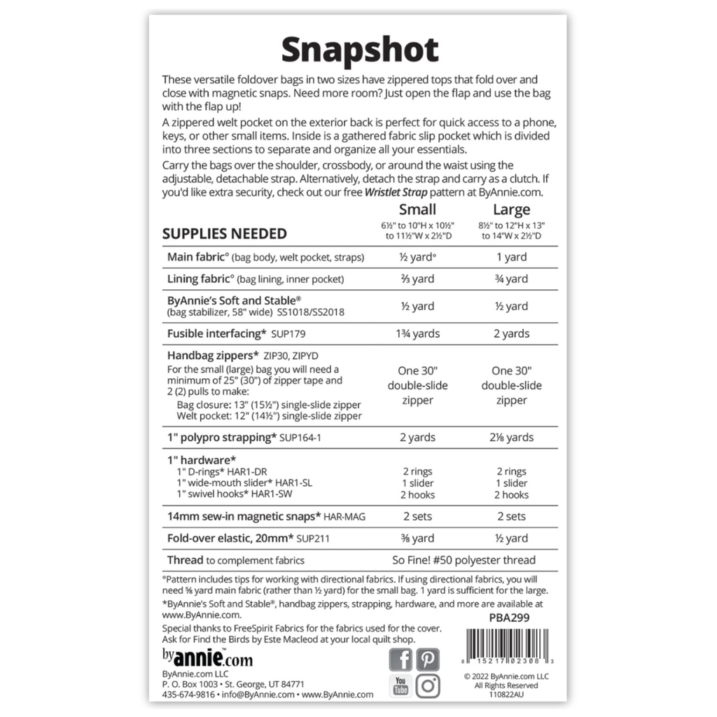 By Annie - Snapshot Foldover Bags