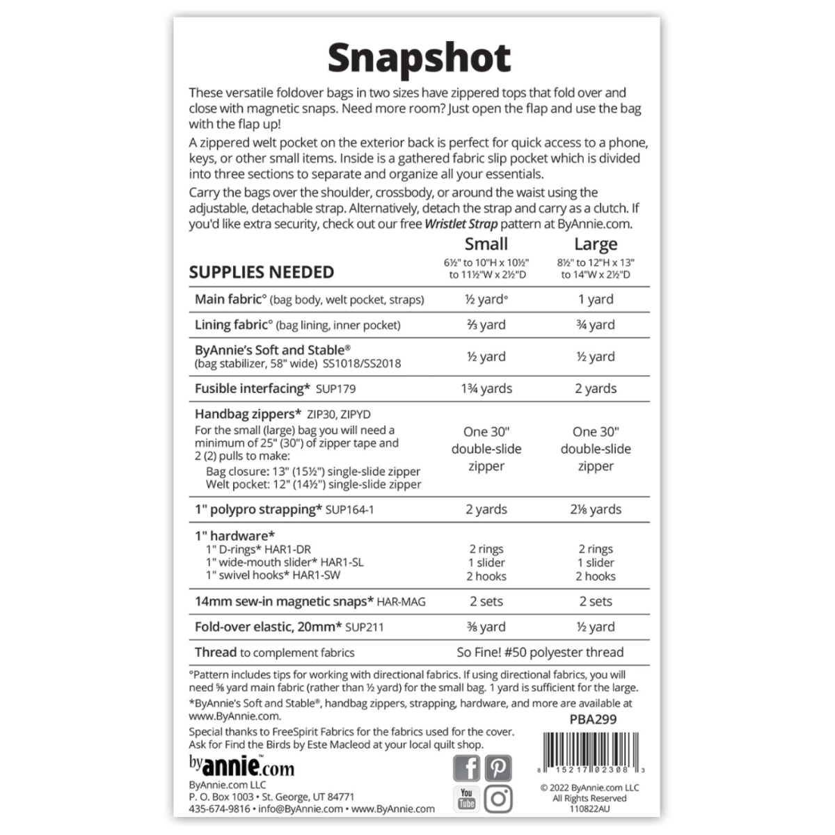 By Annie - Snapshot Foldover Bags