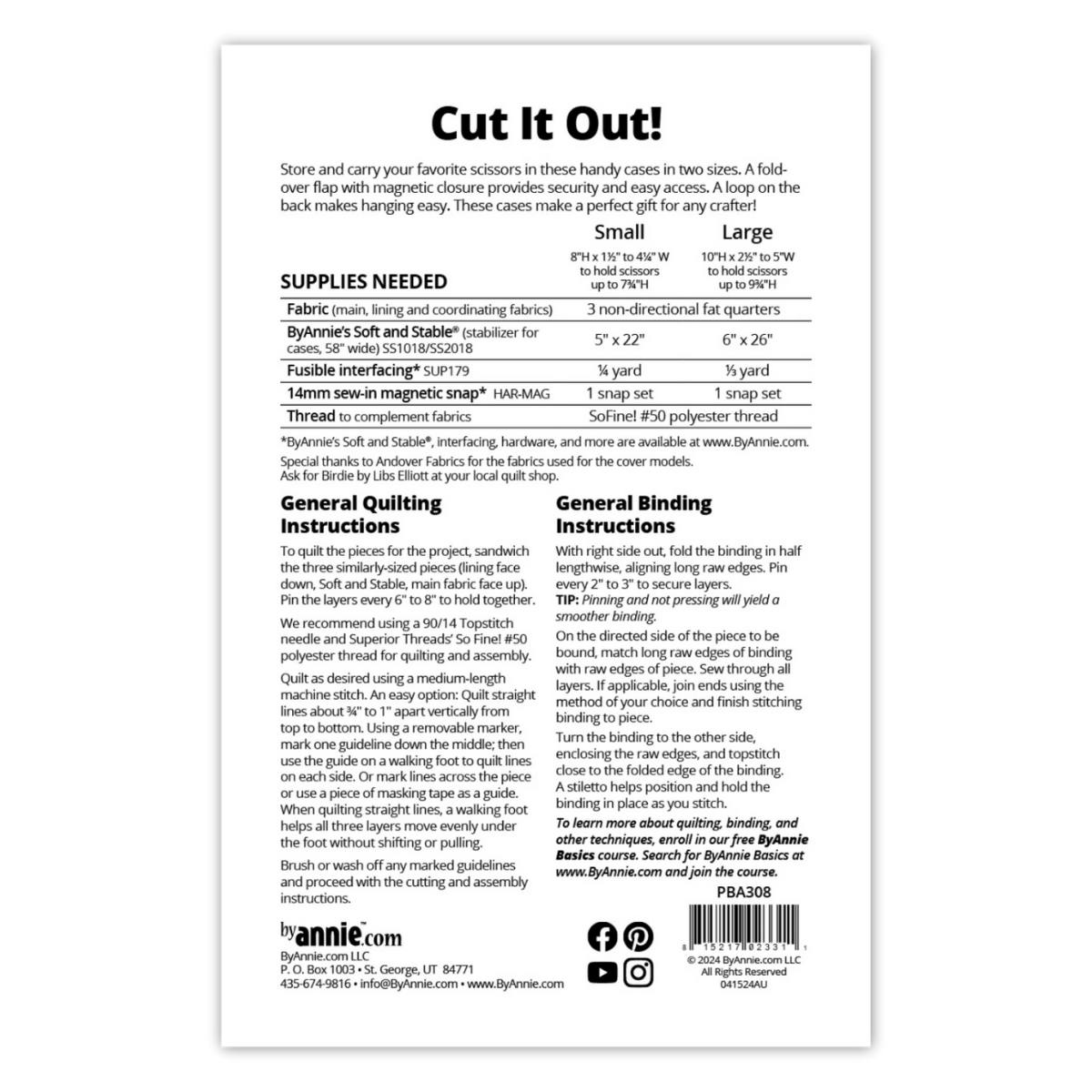 By Annie - Cut It Out Scissors Case