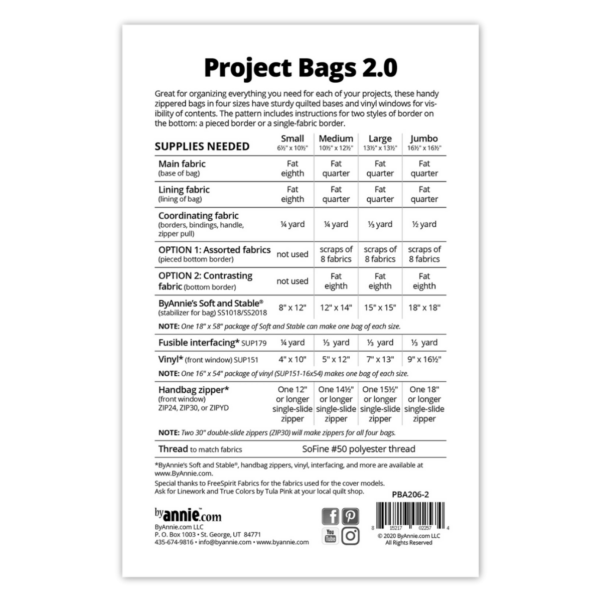 By Annie - Project Bags 2.0 Pattern