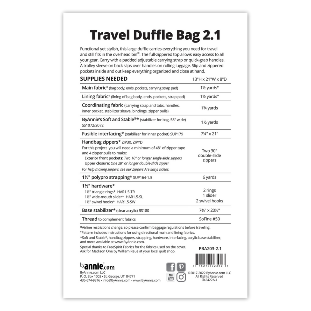 By Annie - Travel Duffle Bag 2.1