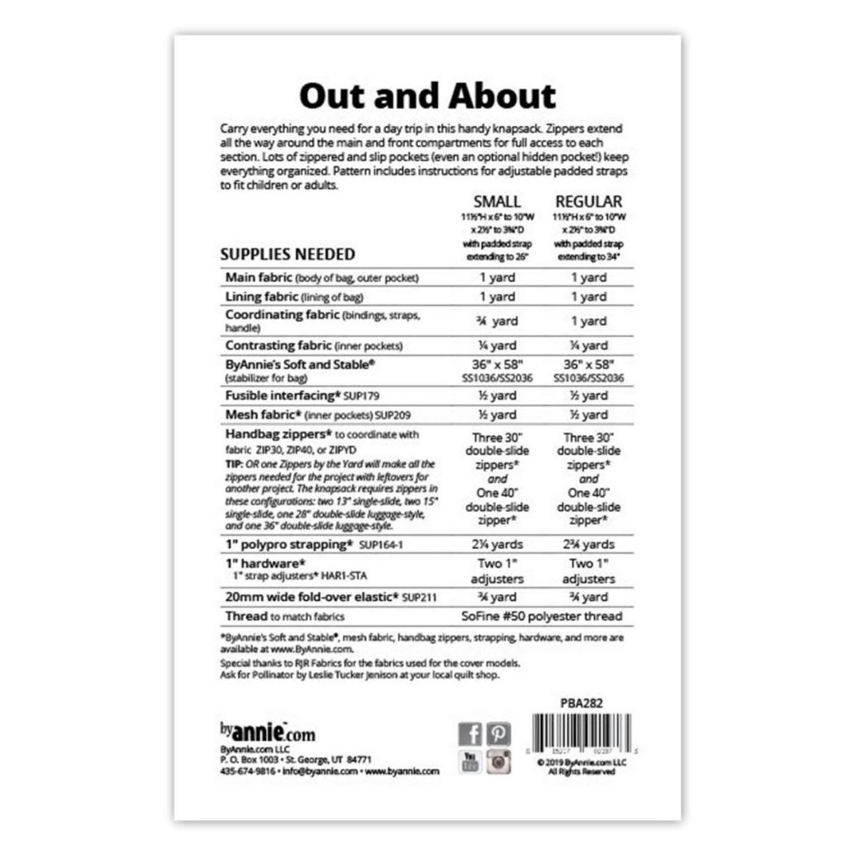 By Annie - Out and About Knapsack