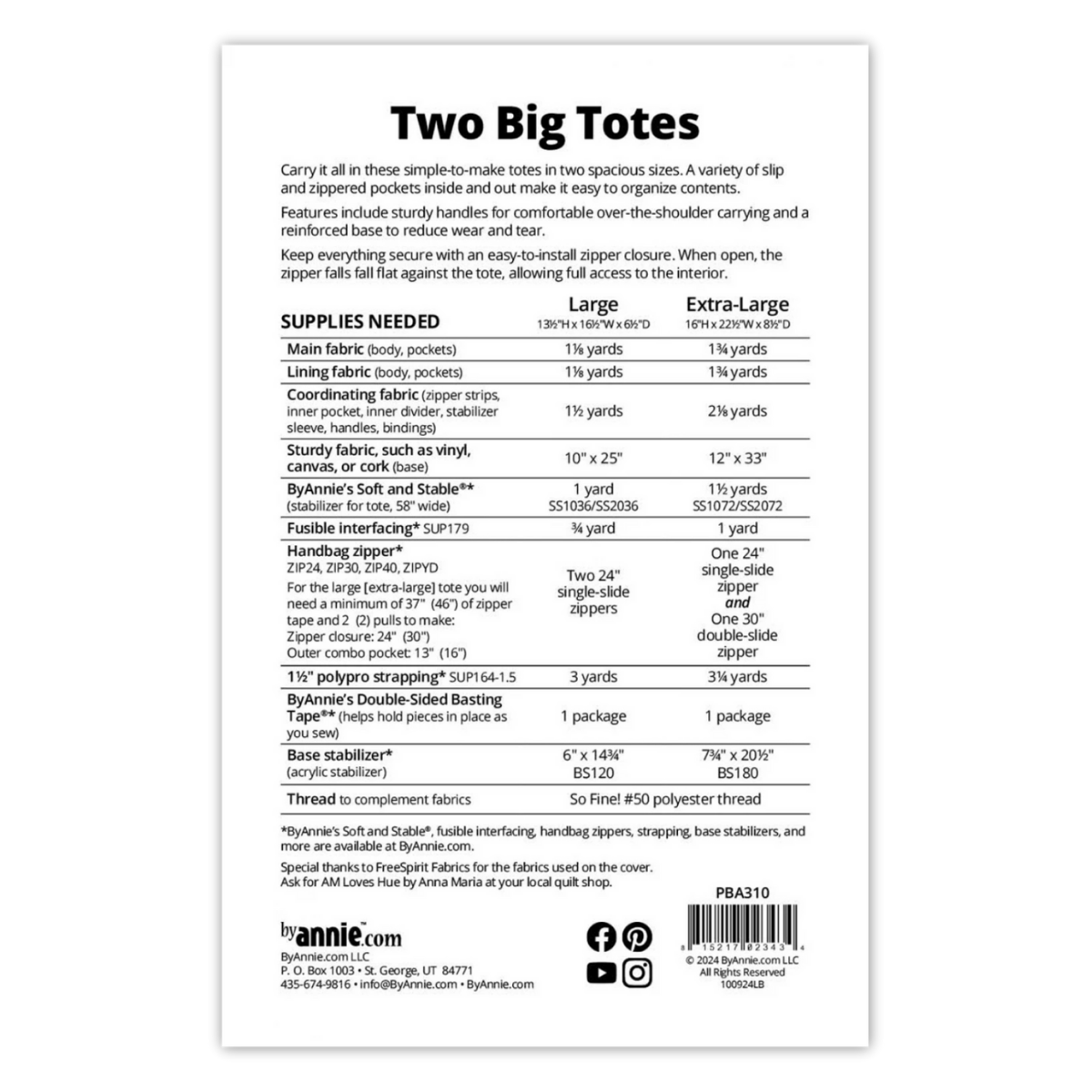 By Annie - Two Big Totes