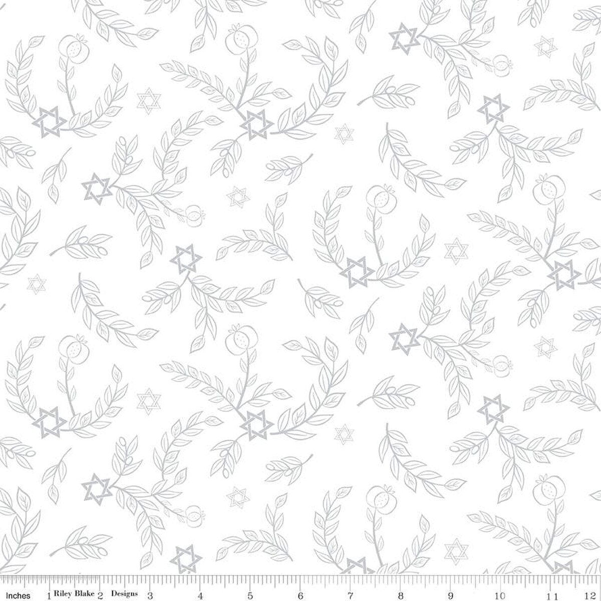 8 Night 8 Lights - Leaves - White